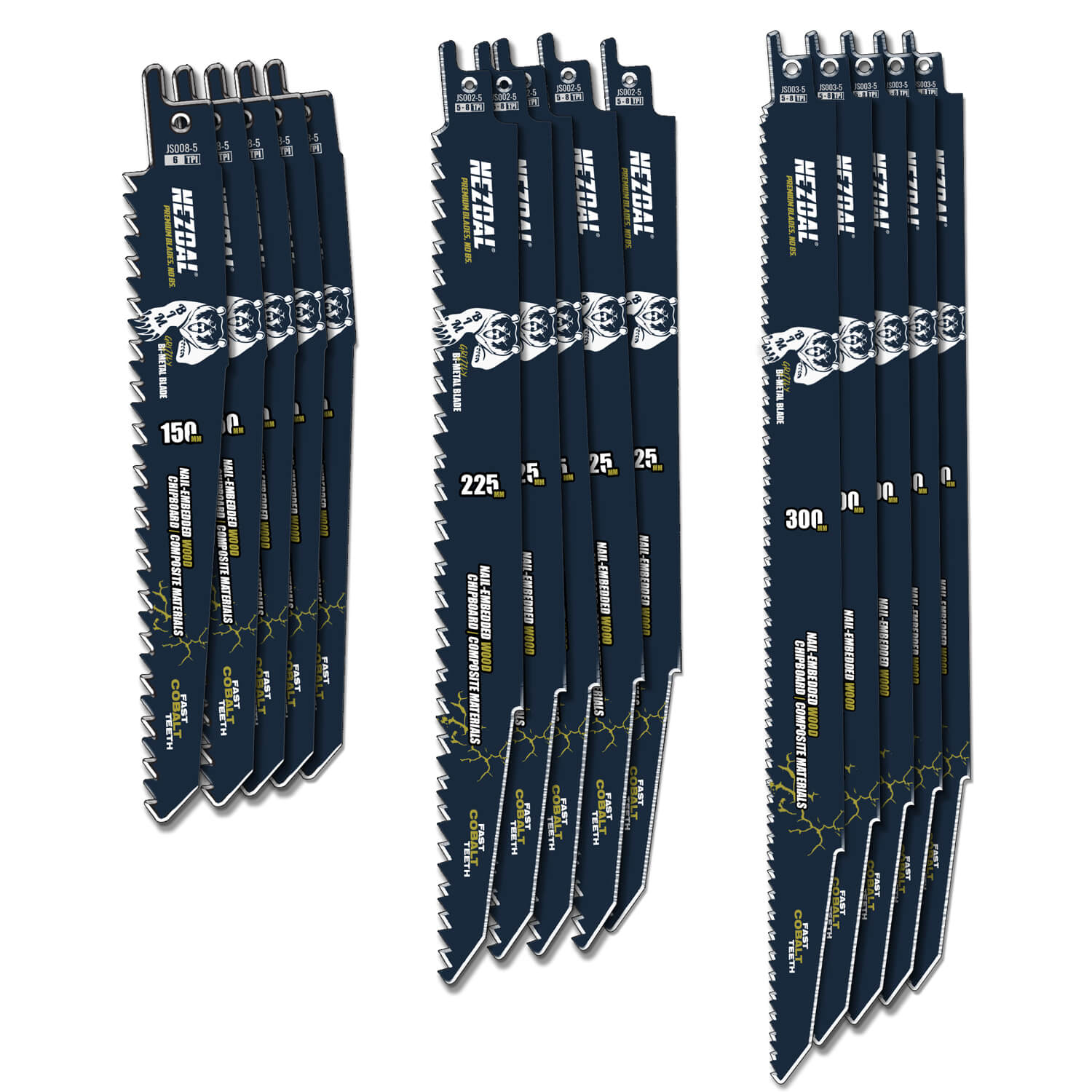 Demolition Pack | Superfast Cuts | Wood & Nails | Recip Blades | 15 pcs