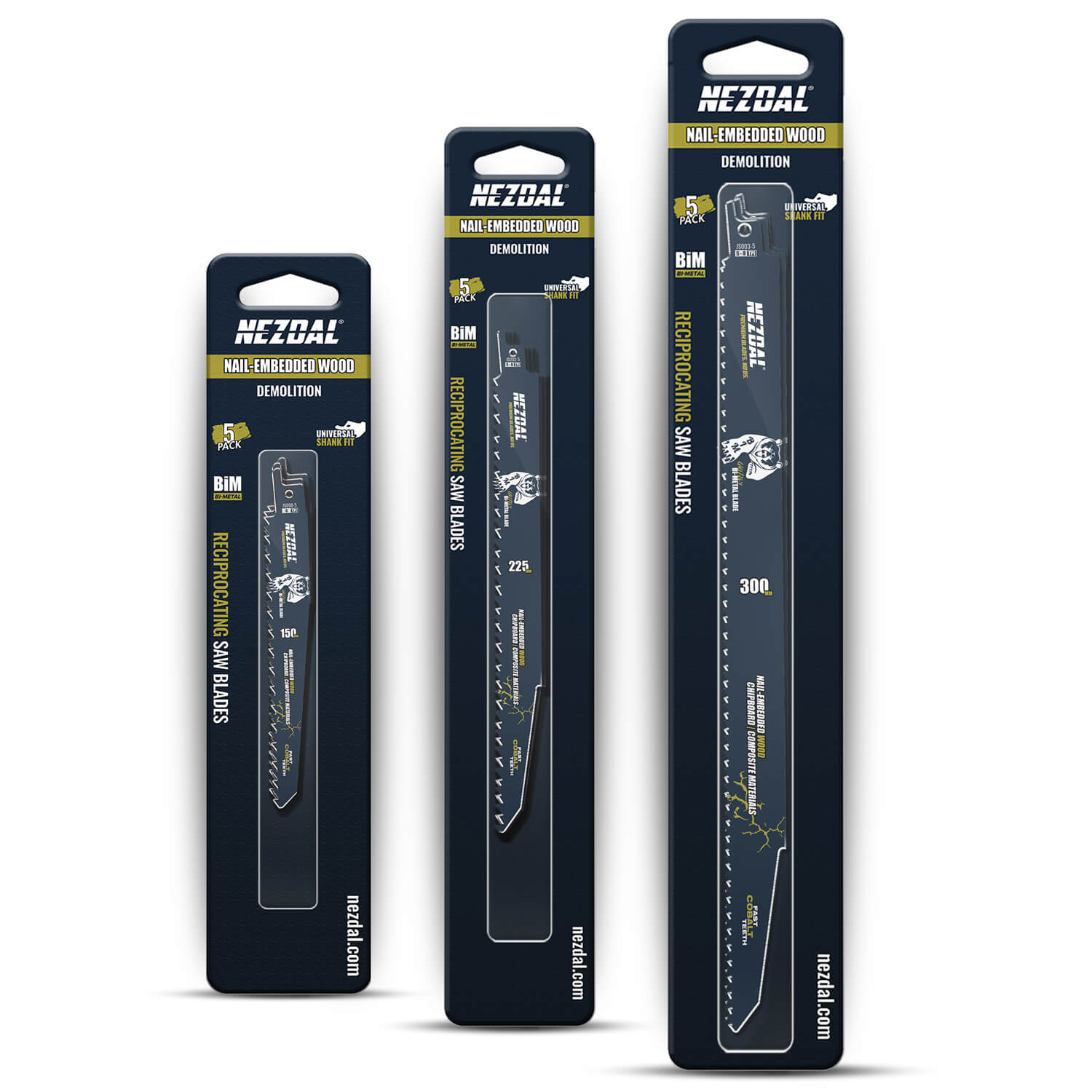 Demolition Sæt | Superhurtige snit | Træ & Søm | Bajonetsavklinger | 15 stk