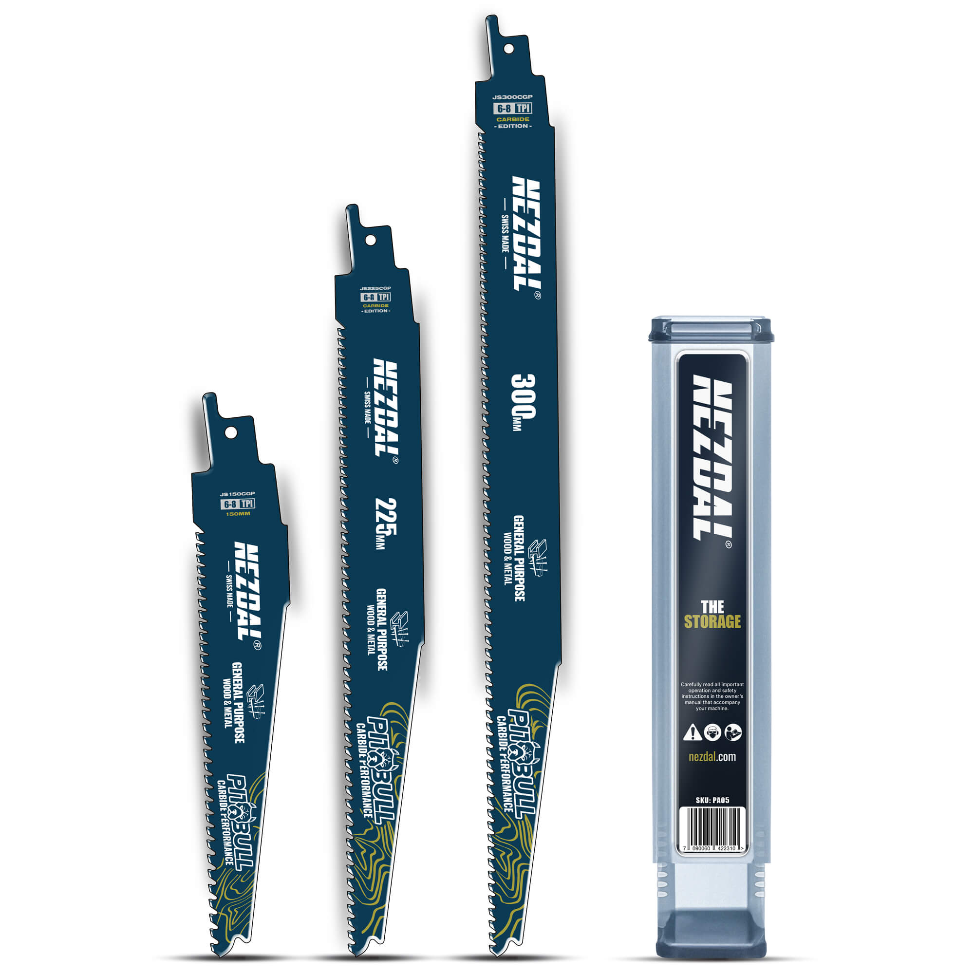 Generel Brug | Multi-Material | 50X levetid | Carbide Performance | 3 stk | Inkl. opbevaringsboks