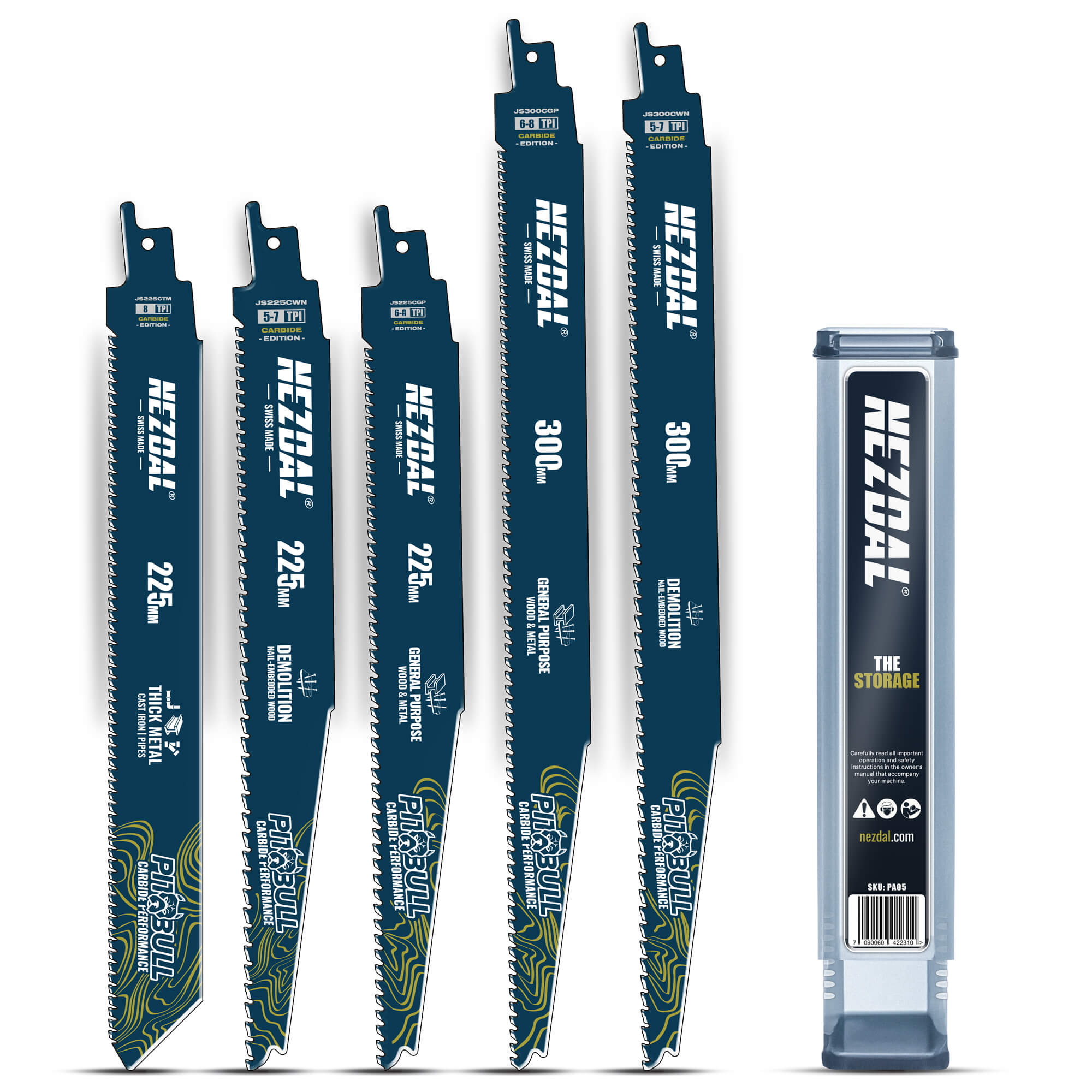 Tømrerens Favoritter | Nedrivning, Multi-Material, Metal | 50X levetid | Carbide Performance | 5 stk | Inkl. opbevaringsboks