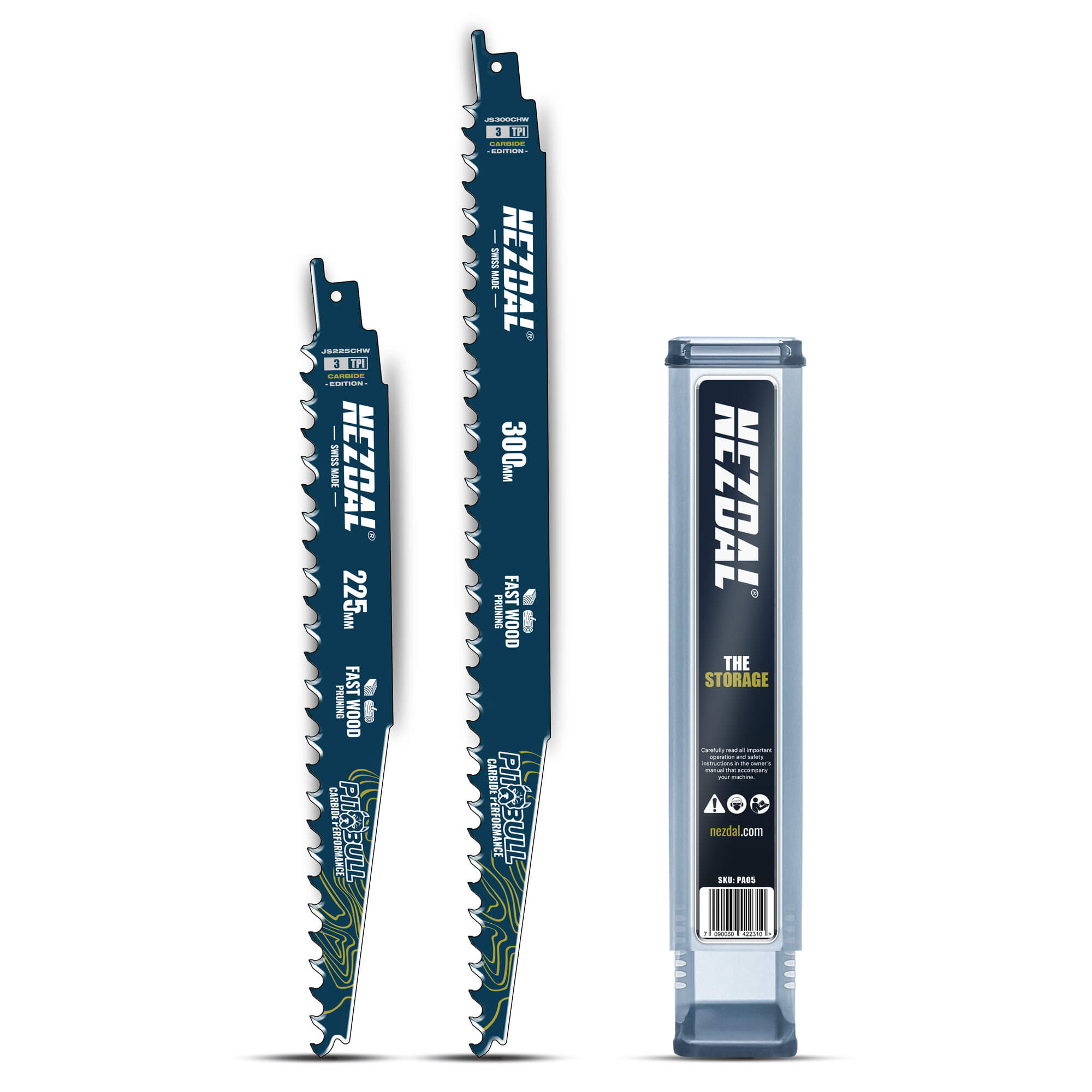 Hårdt Træ, Rødder, Grene | 50X levetid | Carbide Performance | 2 stk | Inkl. opbevaringsboks