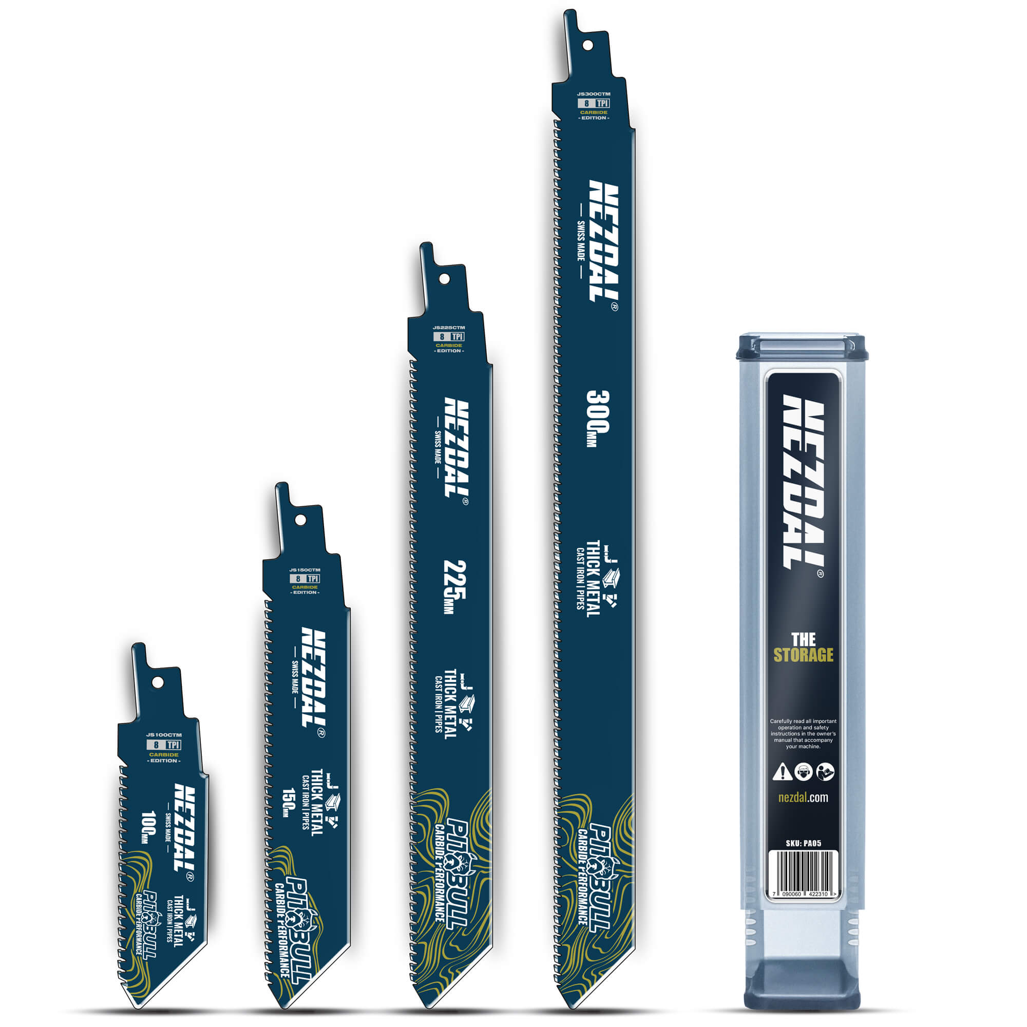 Tykt Metal | 50X levetid | Carbide Performance | 4 stk | Inkl. opbevaringsboks